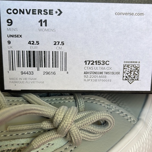 Converse 172153C
CTAS ULTRA OX
ASH STONE/LIME TWIST/SILVER
Men’s sneakers - Picture 16 of 16